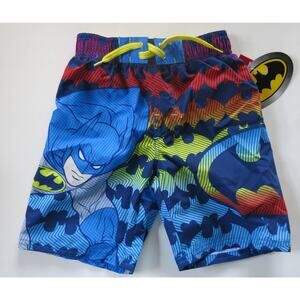 BATMAN *NWT*  Swimming Trunks Bathing Suit/Shorts Size 4 Youth Lined Drawstring
